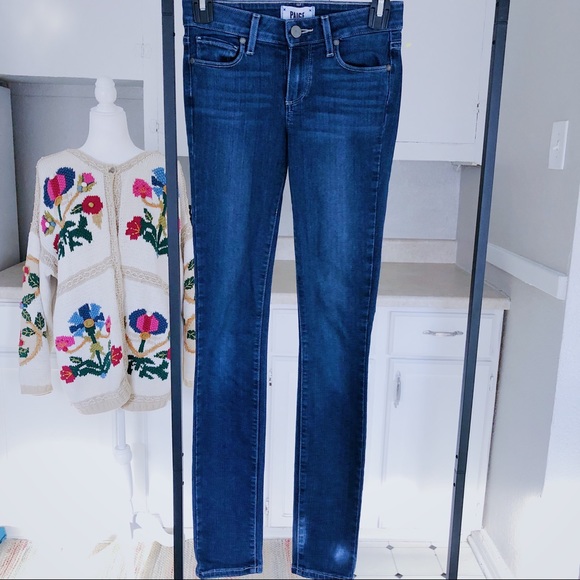 Paige Verdugo Ultra Skinny Blue Denim Skinny Jeans - size 24 - Picture 2 of 8